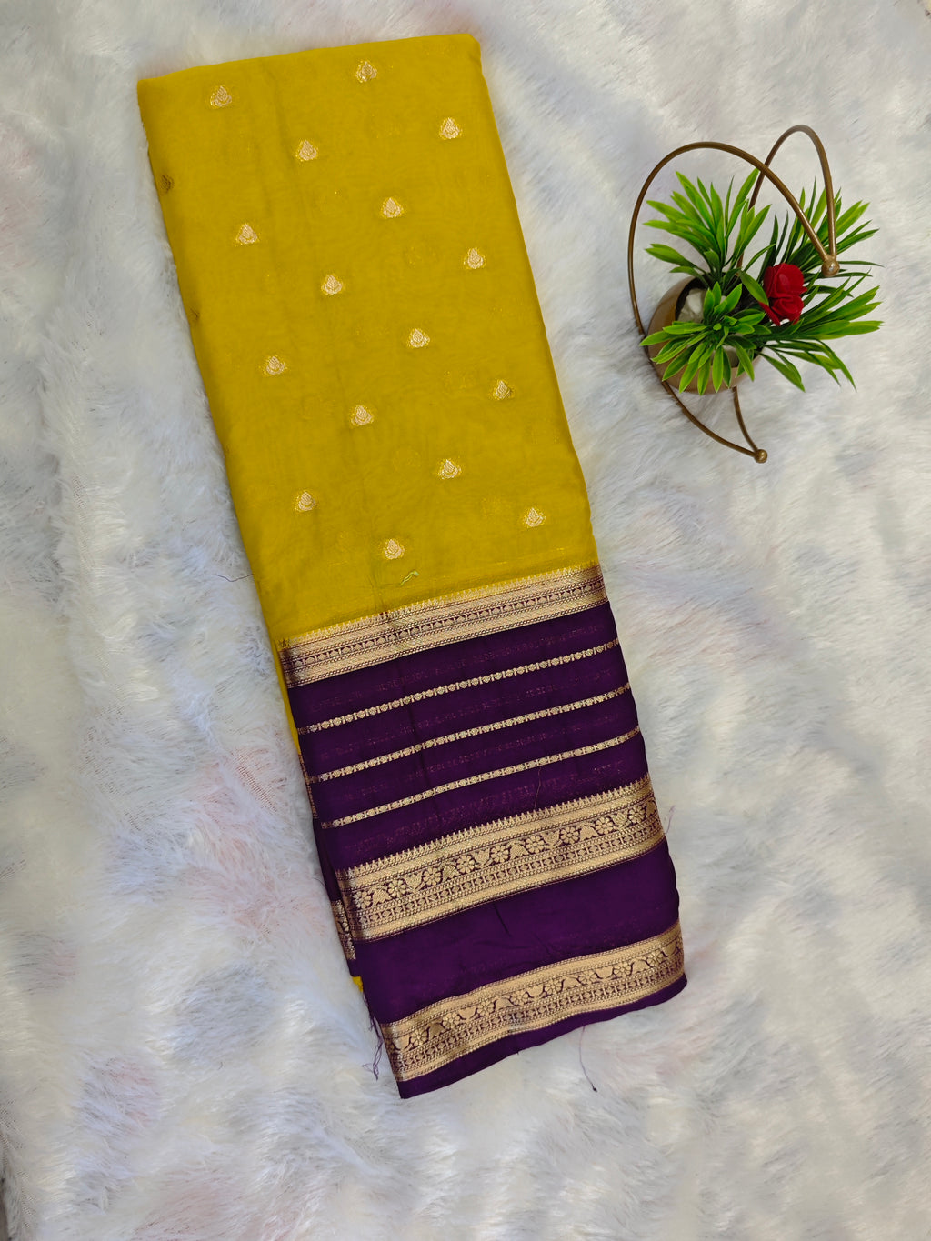 Mysore Crepe Silk-KSV2014-Yellow