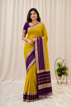 Mysore Crepe Silk-KSV2014-Yellow