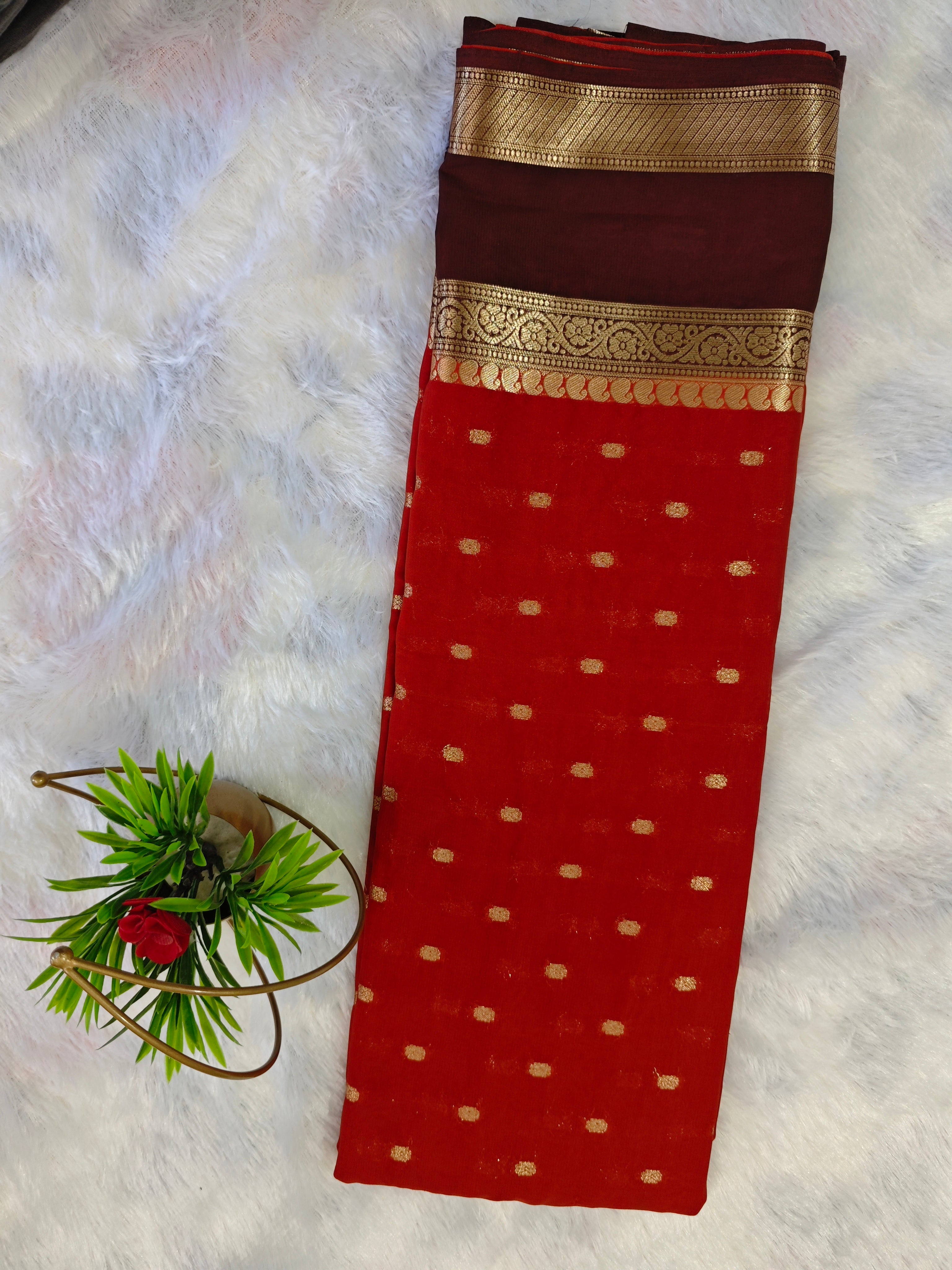 Mysore Crepe Silk-KSV2015-Rust