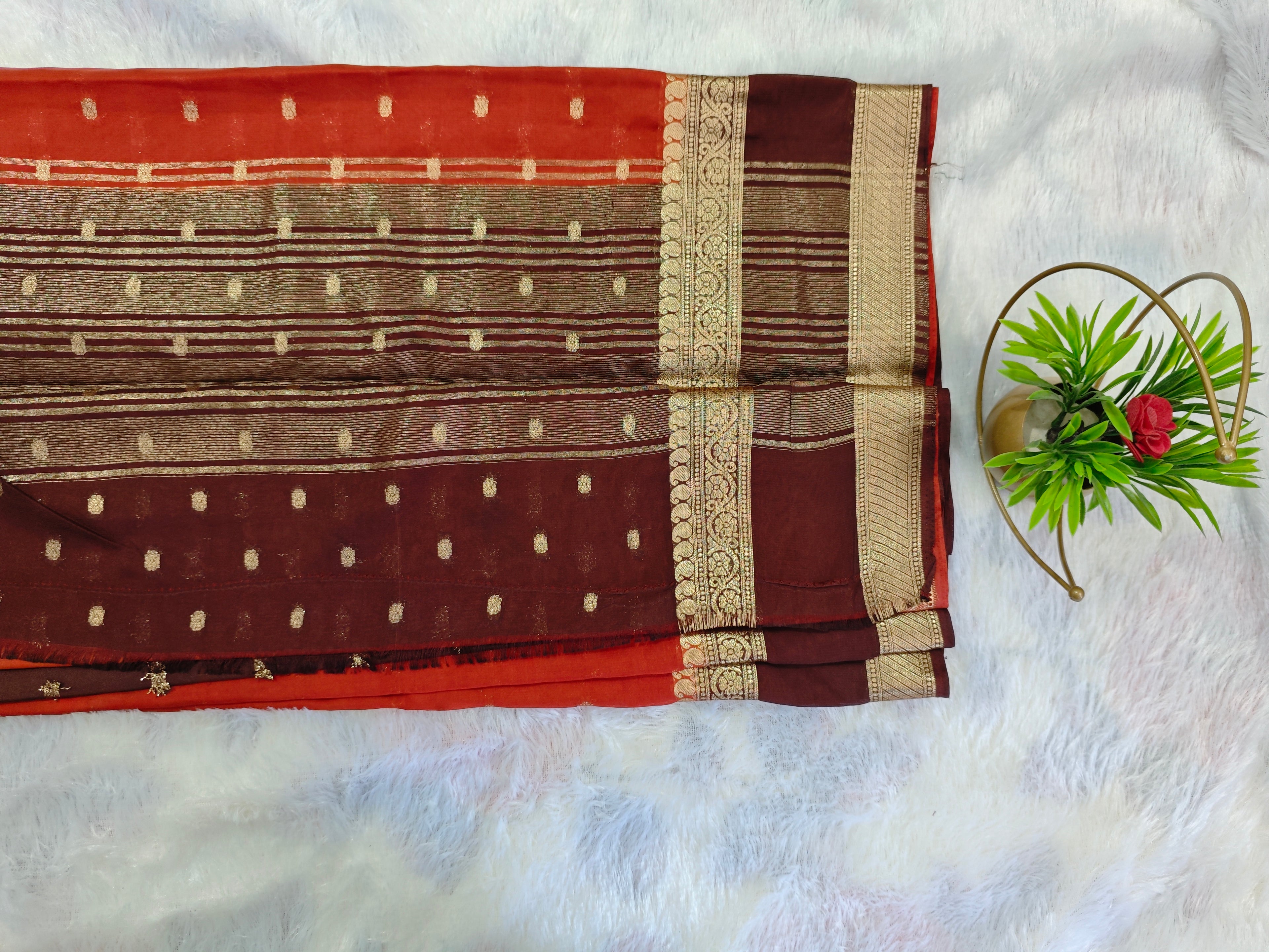 Mysore Crepe Silk-KSV2015-Rust