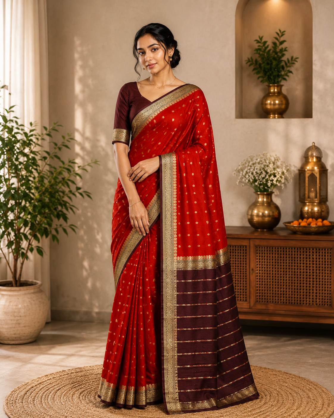 Mysore Crepe Silk-KSV2015-Rust