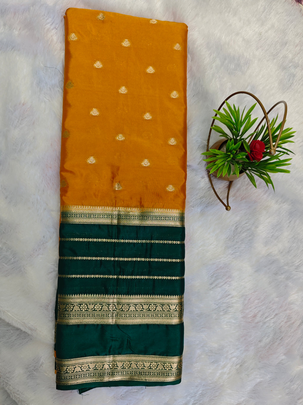 Mysore Crepe Silk-KSV2016-Mustard