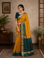 Mysore Crepe Silk-KSV2016-Mustard