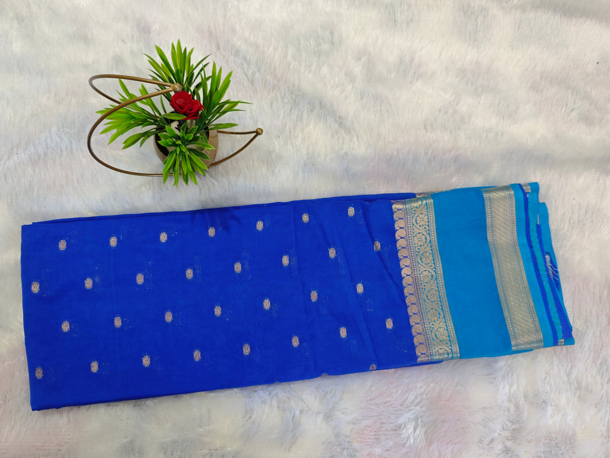 Mysore Crepe Silk-KSV2017-Blue
