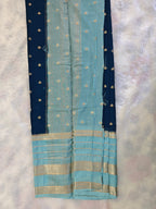 Mysore Crepe Silk-KSV2018-Sapphire Blue