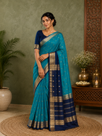 Mysore Crepe Silk-KSV2019-Deep Teal