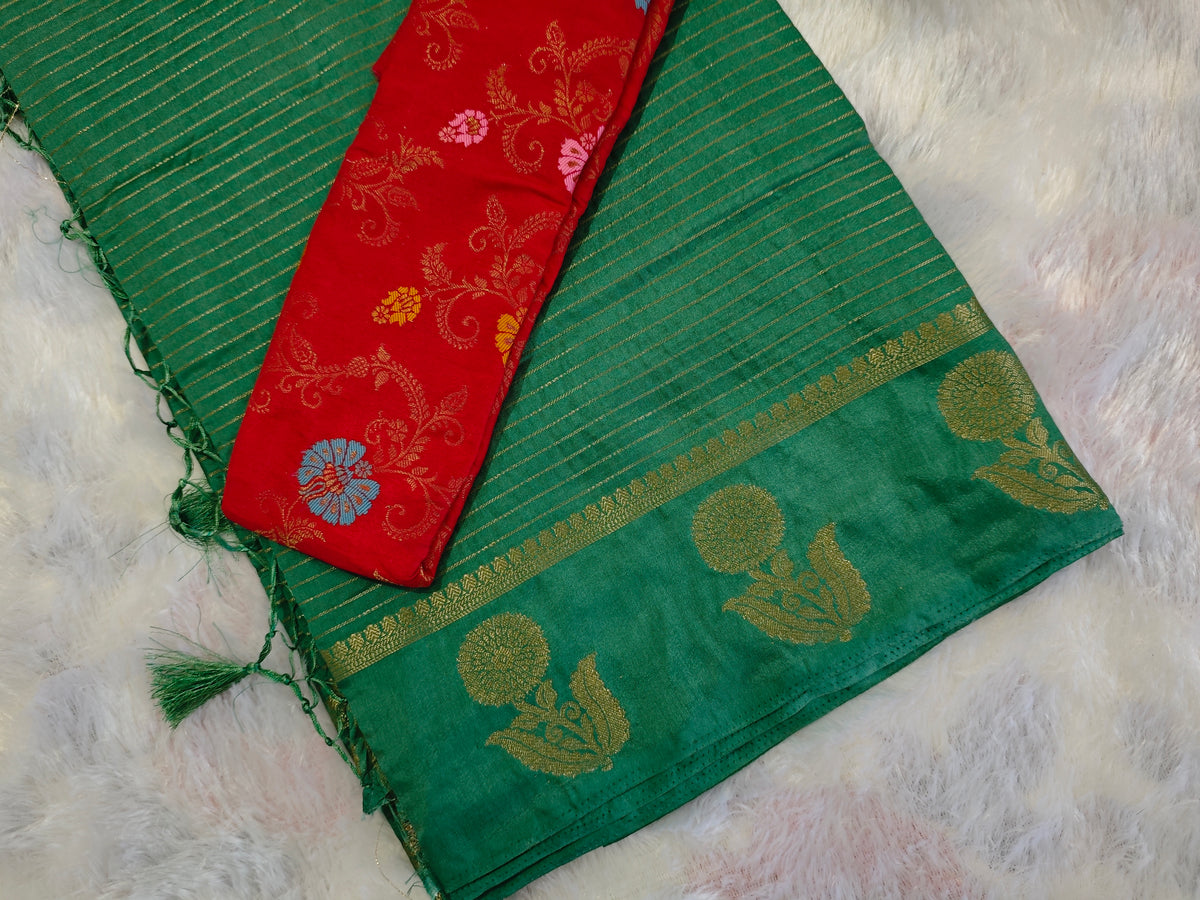 Mysore Crepe Silk-KSV2021-Turqoise