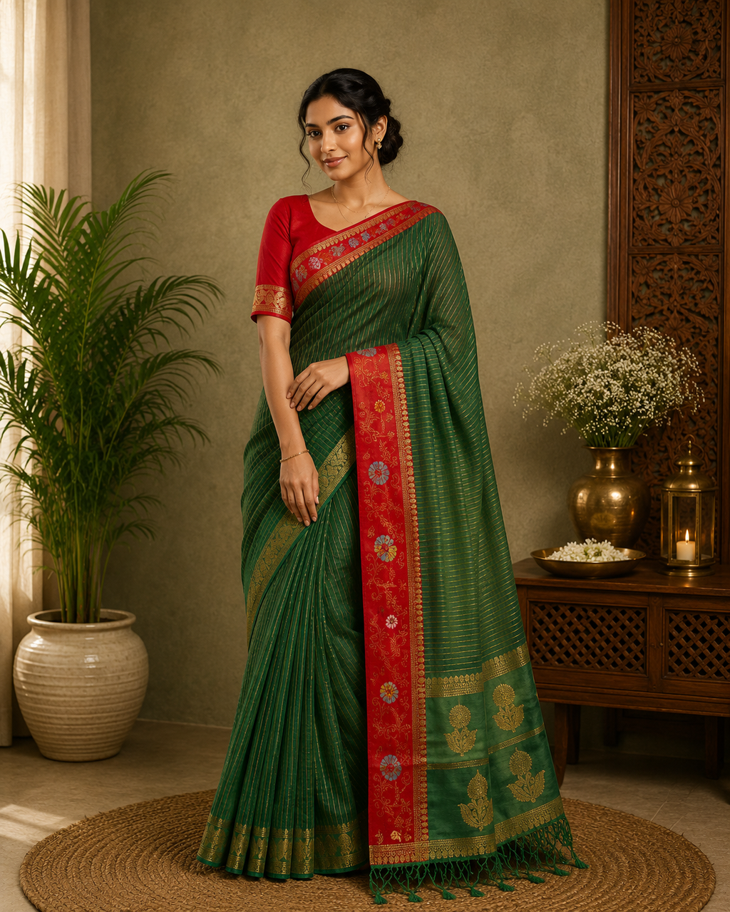 Mysore Crepe Silk-KSV2021-Turqoise