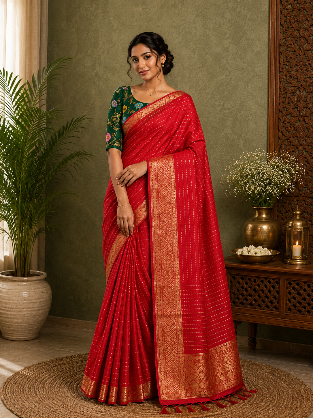 Mysore Crepe Silk-KSV2022-Red
