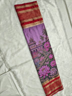 Mysore Crepe Silk-KSV2025-Purple and Red