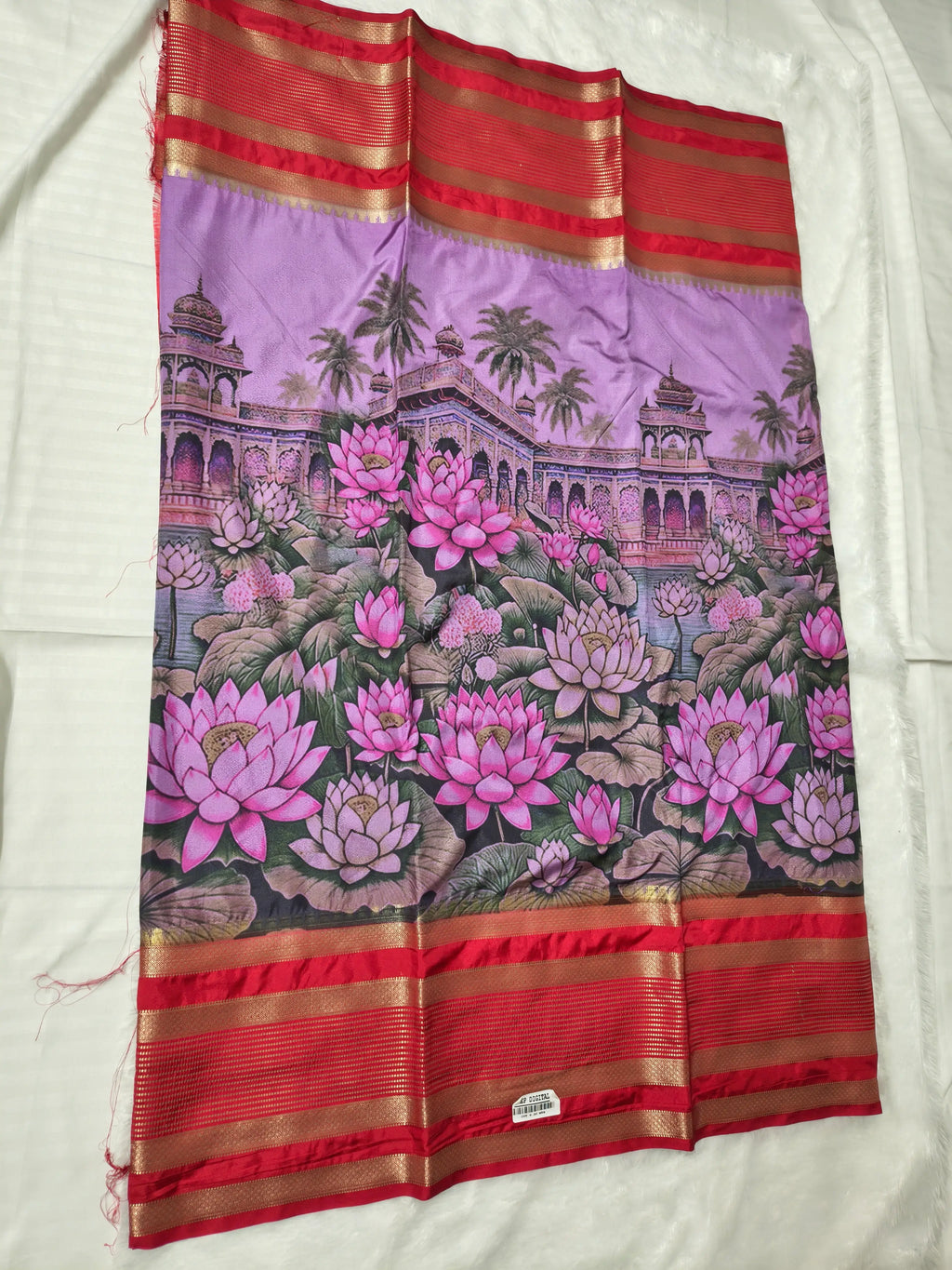 Mysore Crepe Silk-KSV2025-Purple and Red