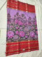 Mysore Crepe Silk-KSV2025-Purple and Red