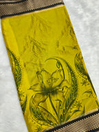 Mysore Crepe Silk-KSV2027-Yellow and Black