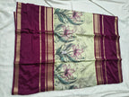 Mysore Crepe Silk-KSV2028-Pastel Green and Wine