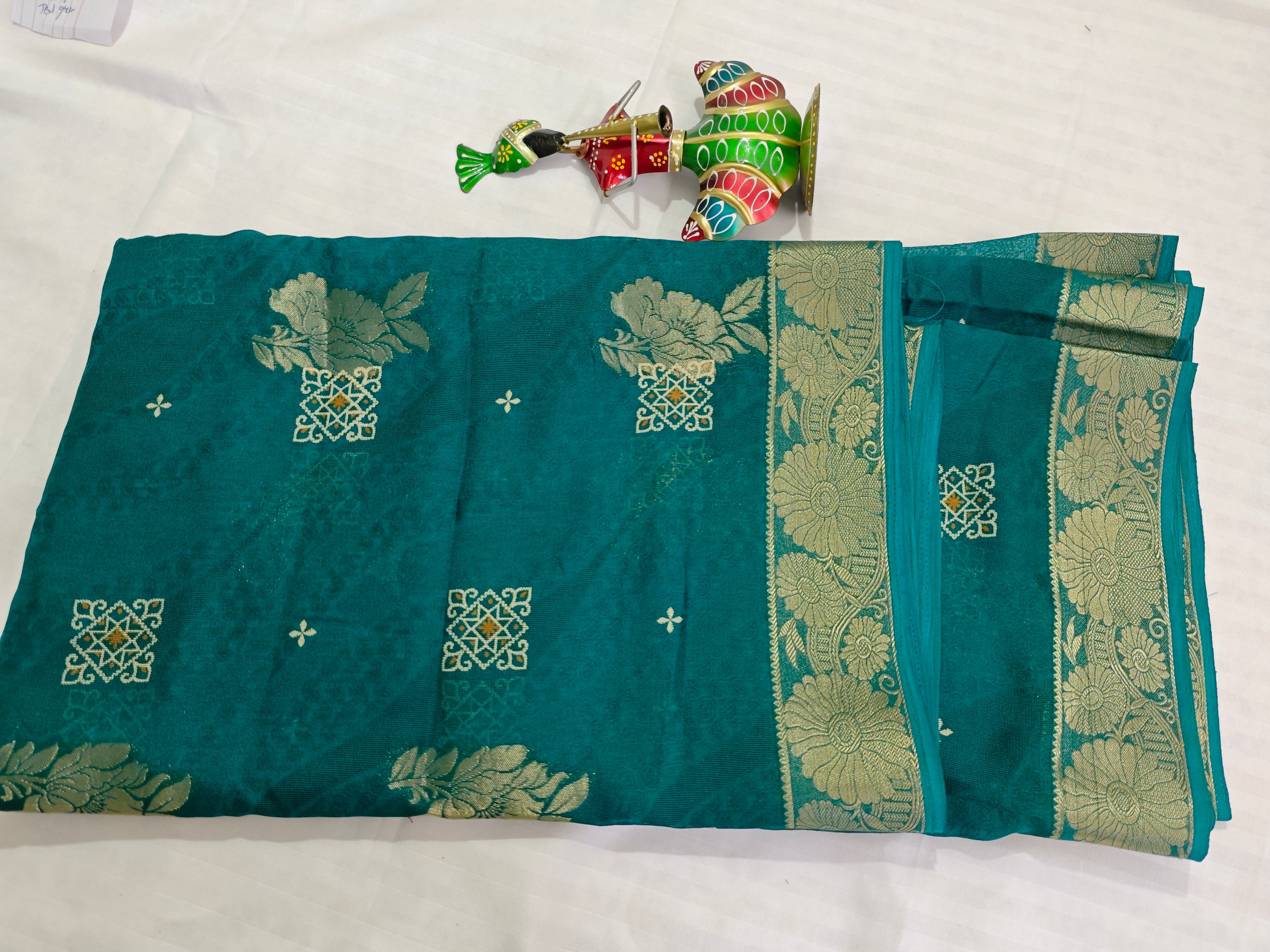 Georgette-KSV3001-Teal Green