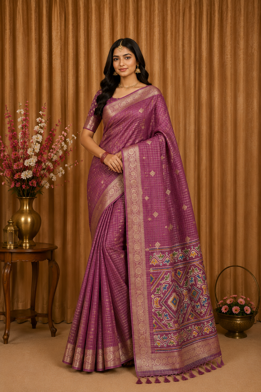 Georgette-KSV3005-Plum Purple
