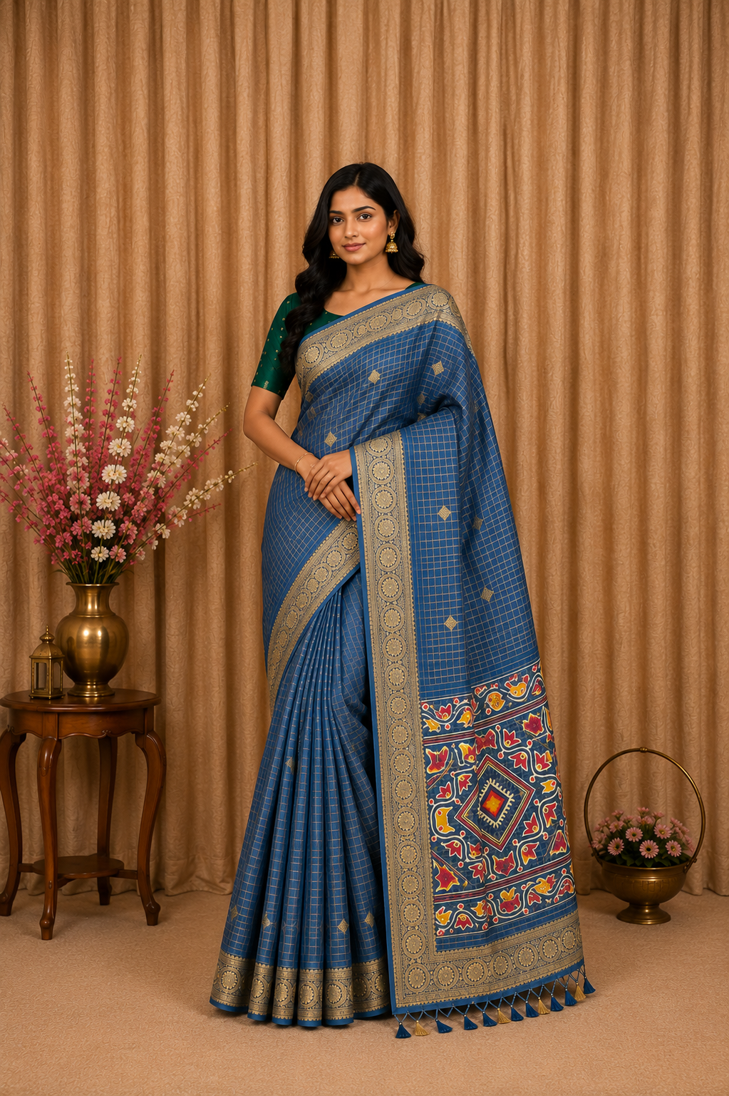 Georgette-KSV3008-Indigo Blue