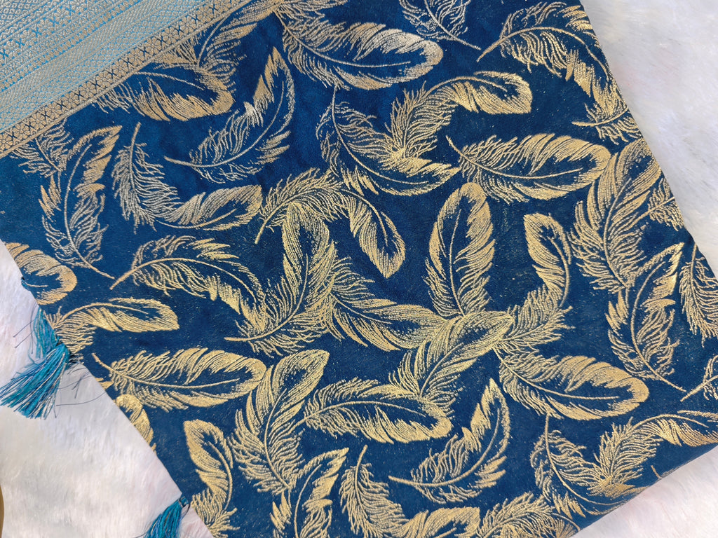 Georgette Double Zari-KSV3010-Blue