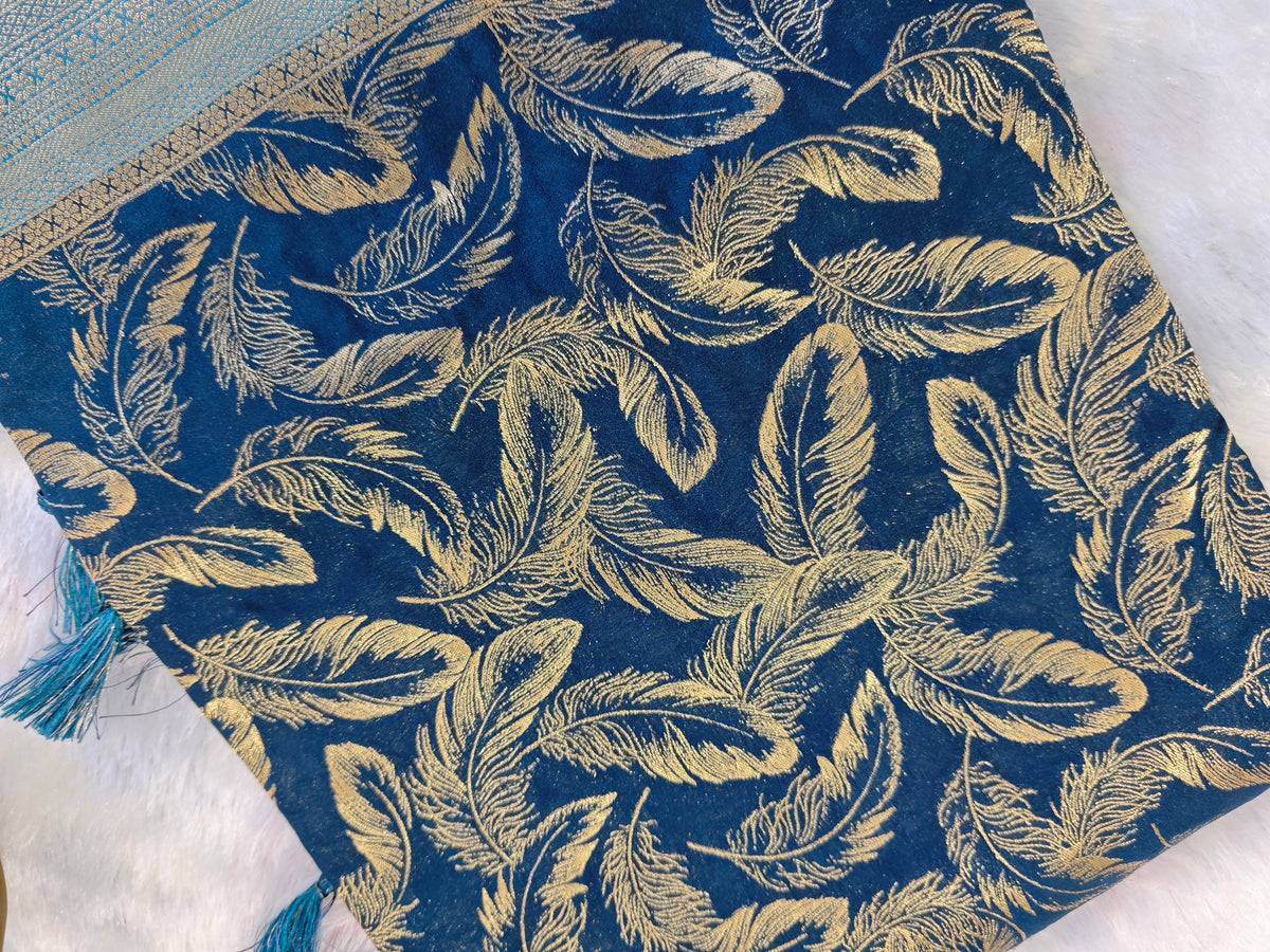 Georgette Double Zari-KSV3010-Blue
