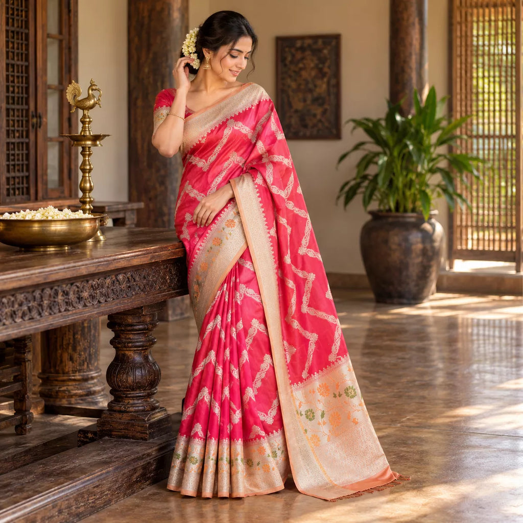 Khaddi Georgette-KSV3015-Red