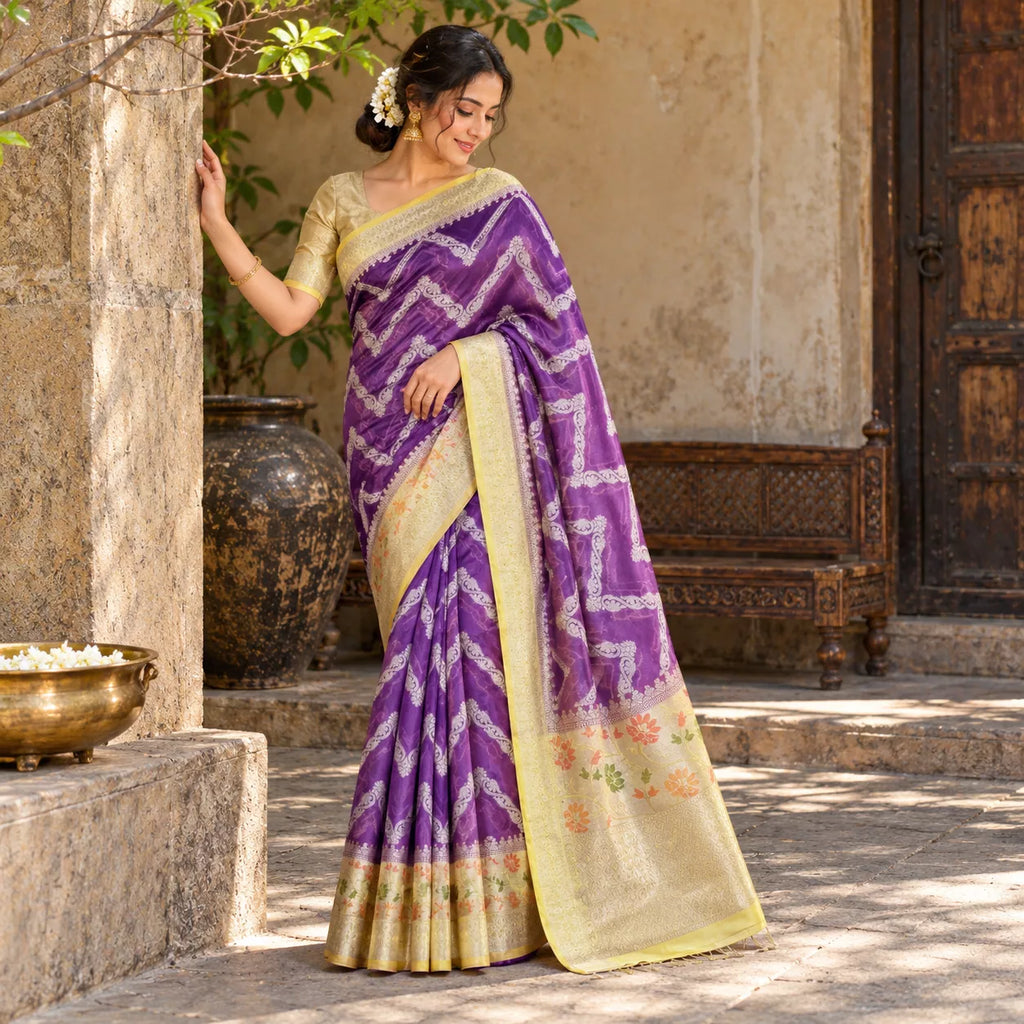 Khaddi Georgette-KSV3016-Purple