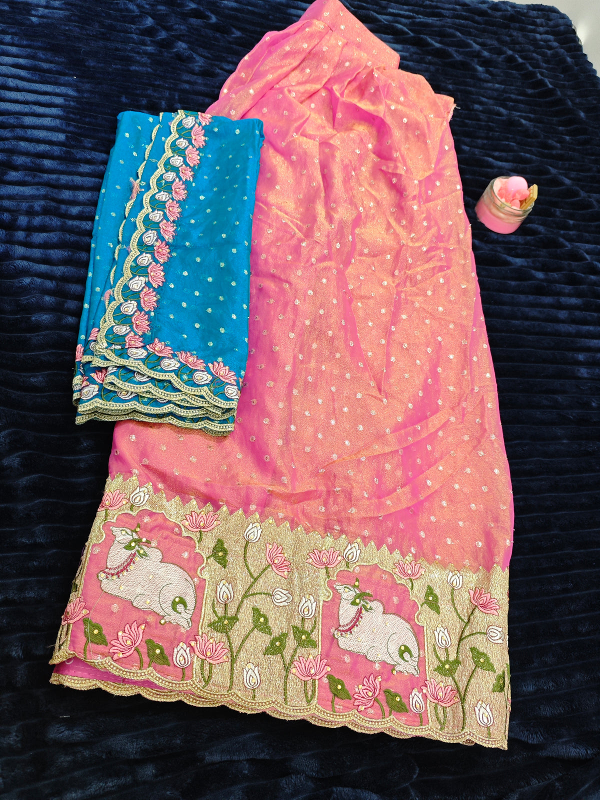 Half Sarees-KSV4002-Deep Rose and Blue
