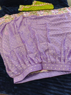 Half Sarees-KSV4003-Olive Green and Purple