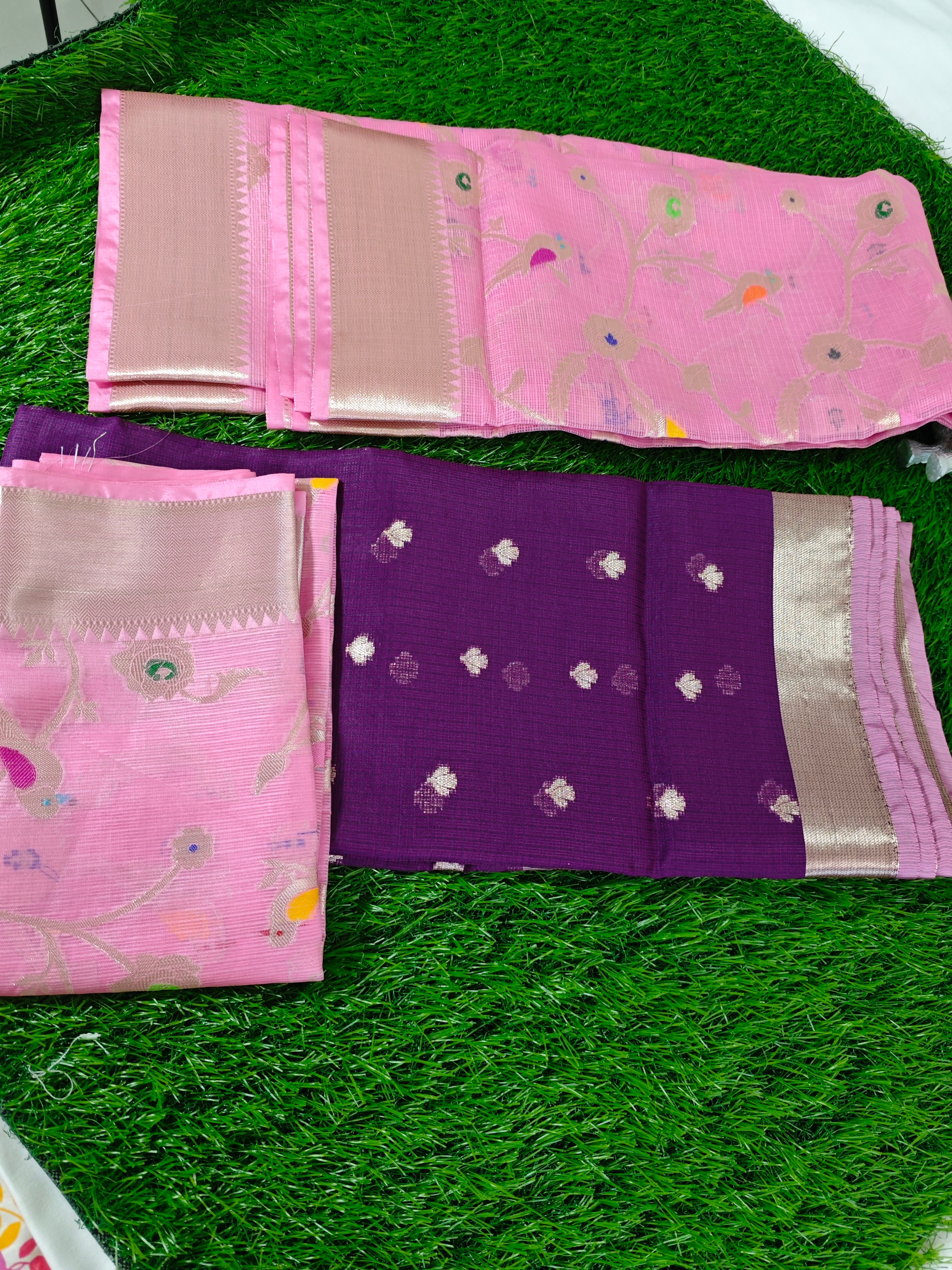 Silk kota-KSV4005-Pink and Violet