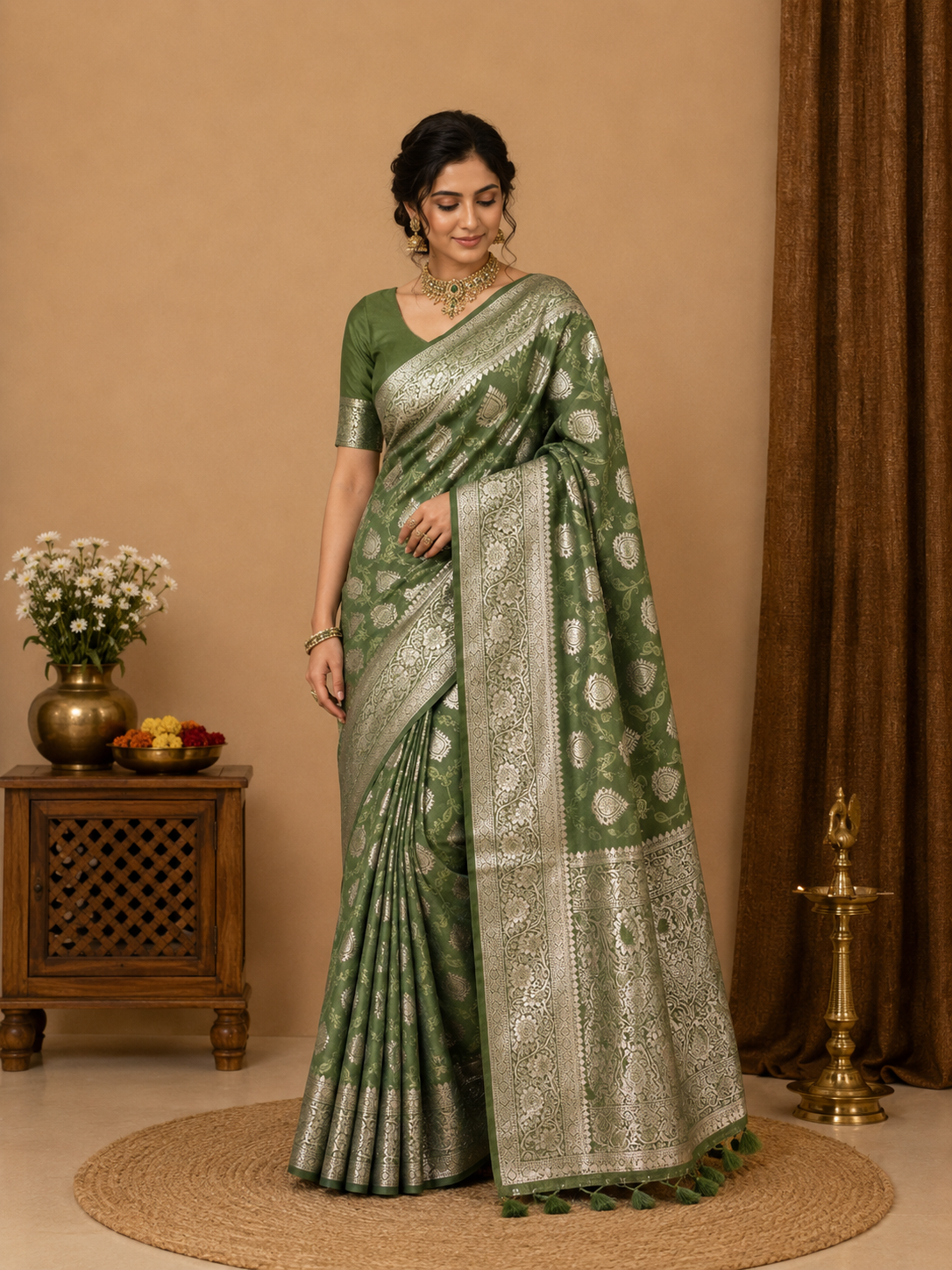 Ginny Silk-KSV5002-Pista Green