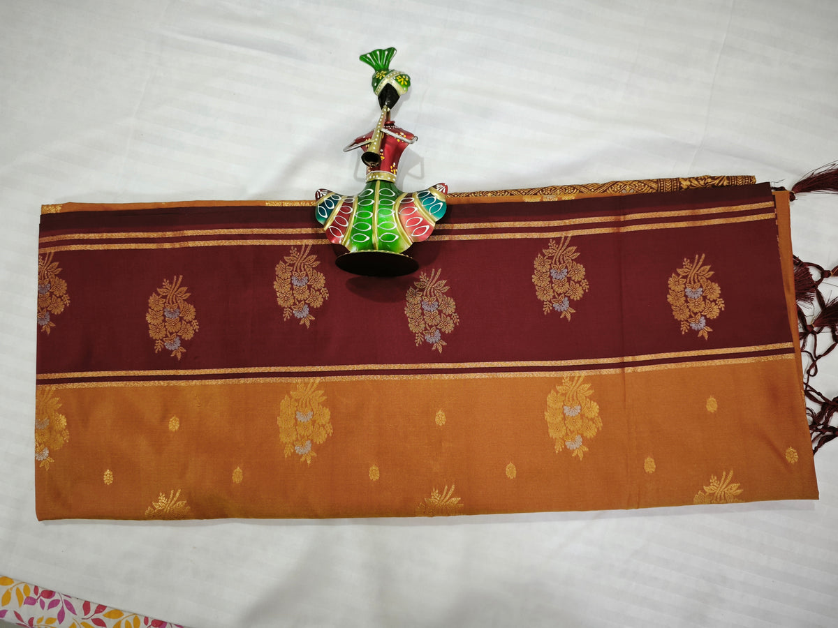 Soft Silk-KSV5011-Rust and Maroon