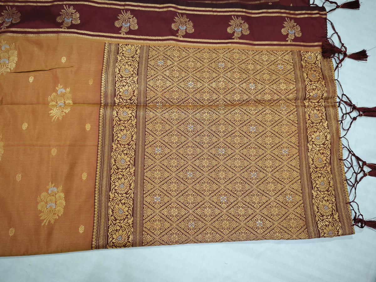 Soft Silk-KSV5011-Rust and Maroon