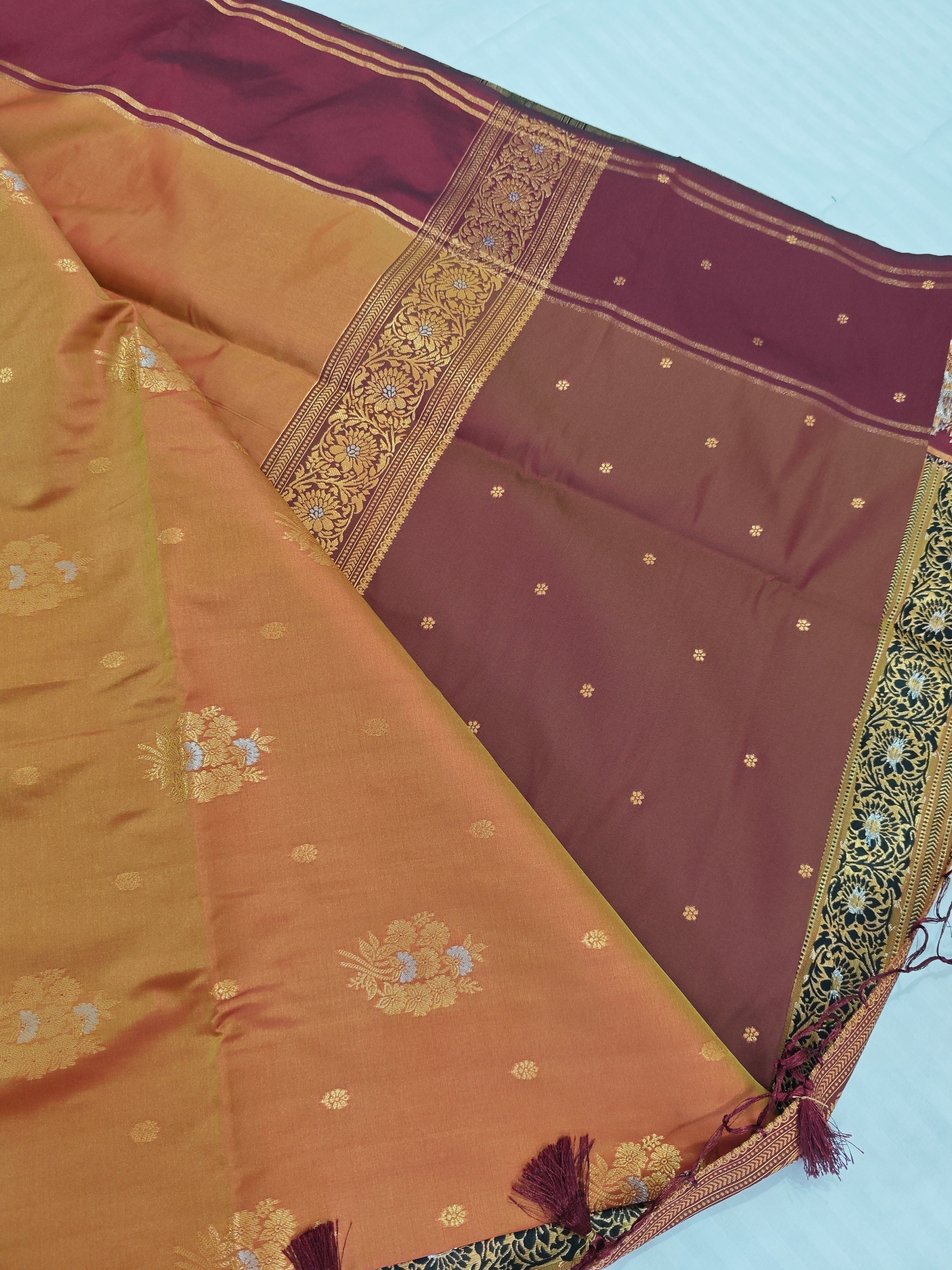 Soft Silk-KSV5011-Rust and Maroon