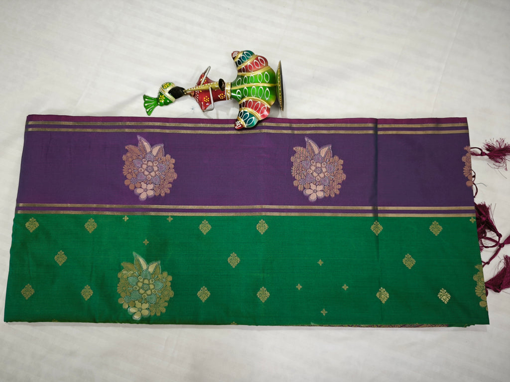 Soft Silk-KSV5013-Green and Violet