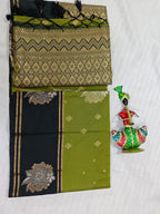 Soft Silk-KSV5014-Olive Green and Black