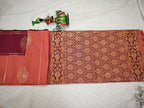 Soft Silk-KSV5015-Rust Orange and Magenta Pink