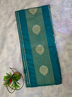 Moonga Cream Silk-KSV5016-Teal and Purple