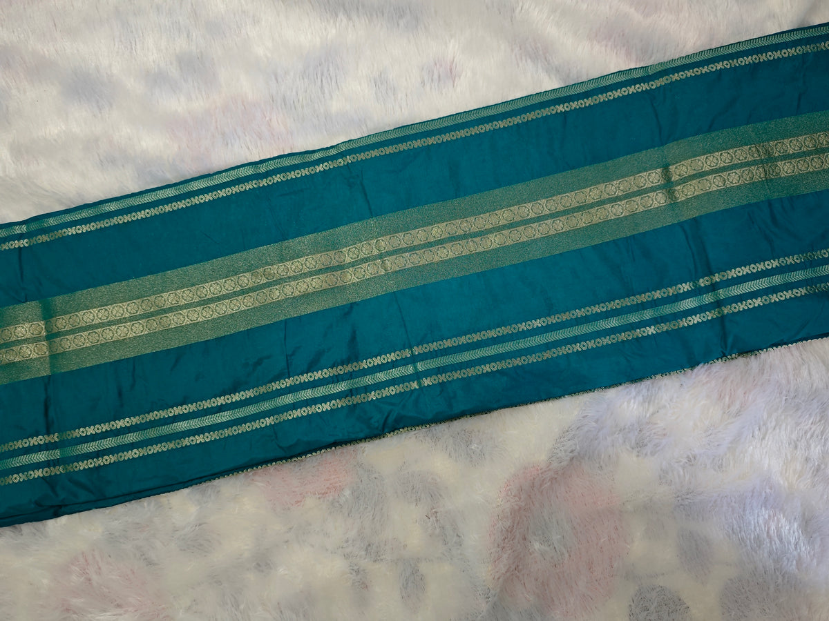 Moonga Cream Silk-KSV5016-Teal and Purple