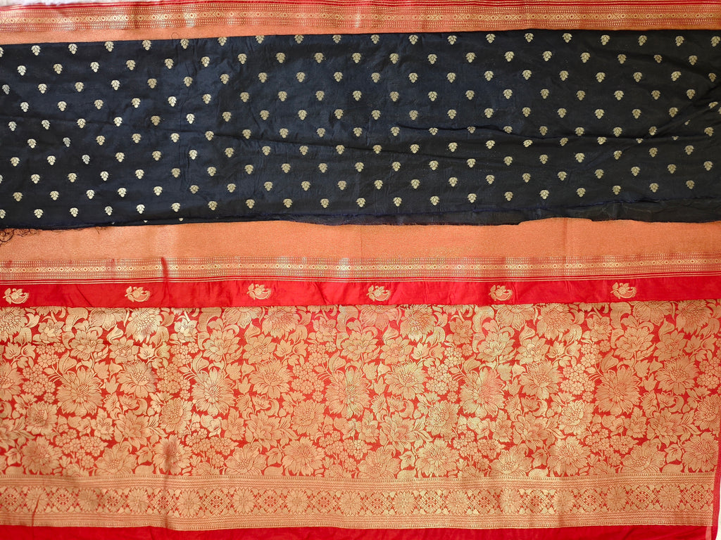 Moonga Cream Silk-KSV5018-Red and Black
