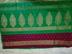 Moonga Cream Silk-KSV5019-Sea Green and Wine