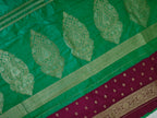 Moonga Cream Silk-KSV5019-Sea Green and Wine