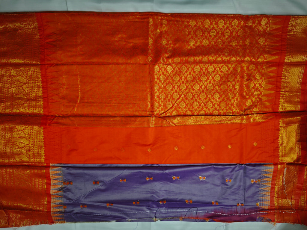 Semi Gadwal-KSV5021-Lilac and Orange