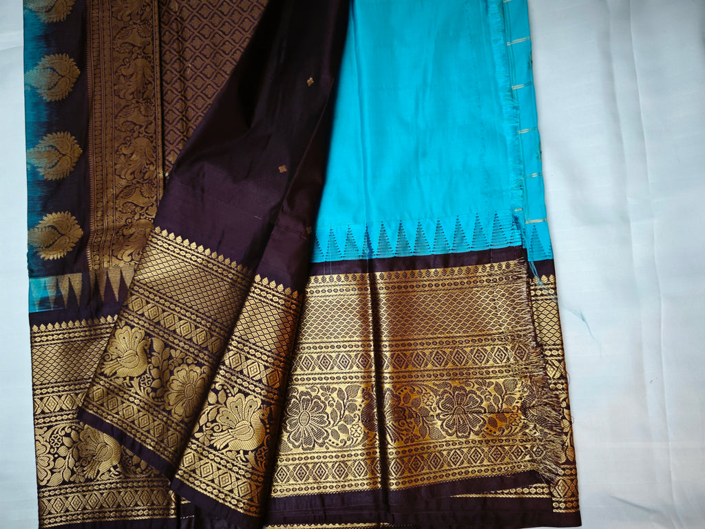 Semi Gadwal-KSV5023-Blue and Brown