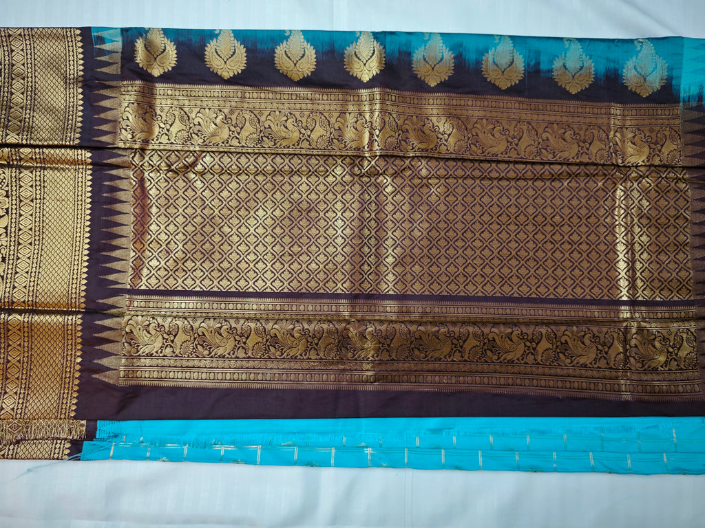 Semi Gadwal-KSV5023-Blue and Brown
