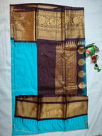 Semi Gadwal-KSV5023-Blue and Brown