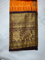 Semi Gadwal-KSV5027-Orange and Brown