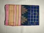 Semi Gadwal-KSV5028-Dark blue and baby pink