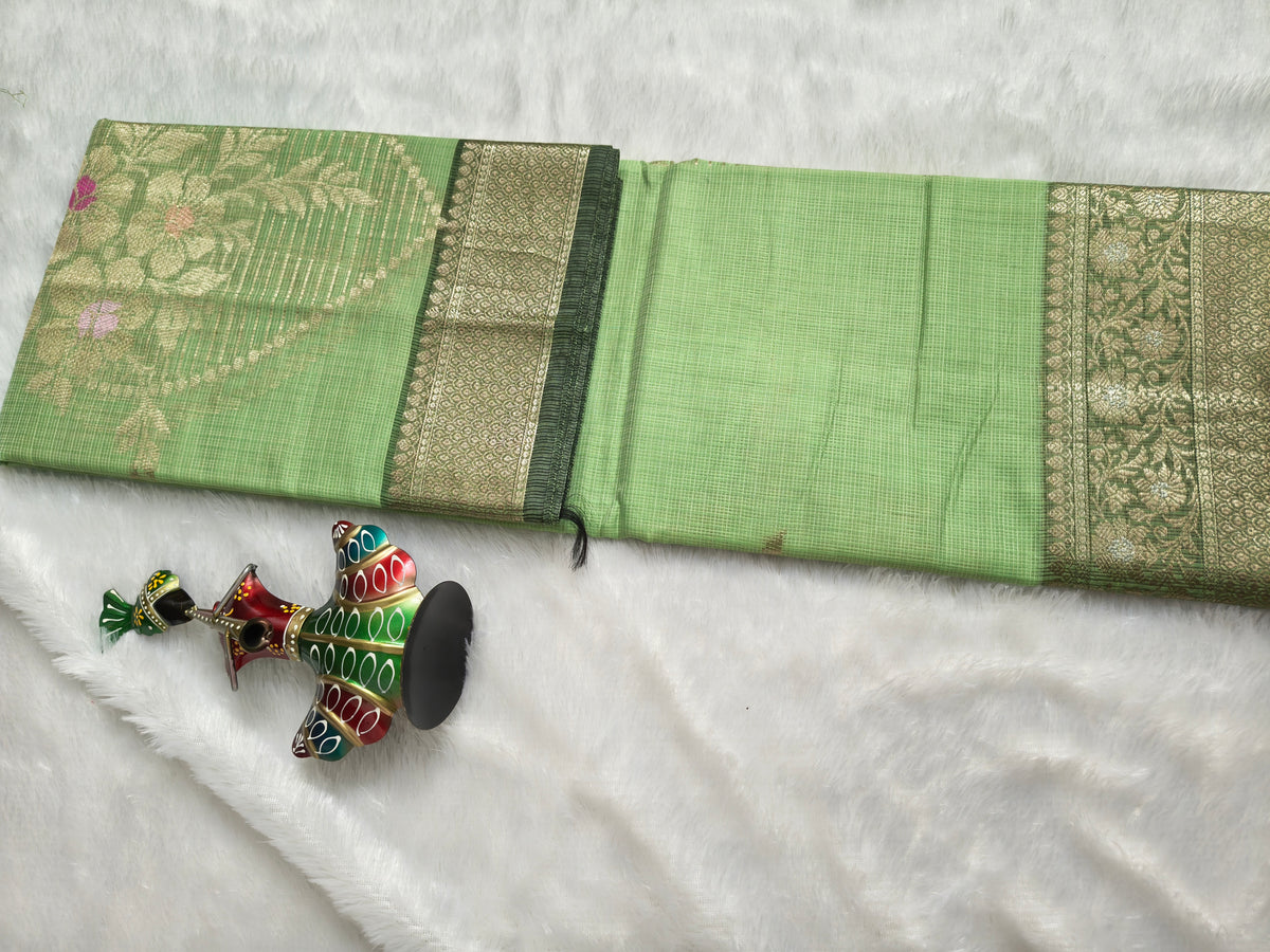 Zari kota silk-KSV5038-Light Green