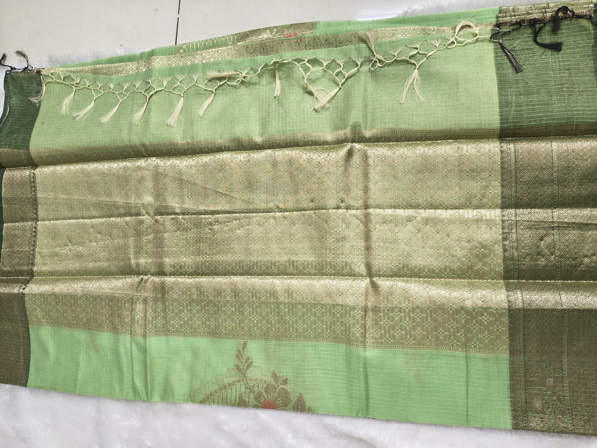 Zari kota silk-KSV5038-Light Green