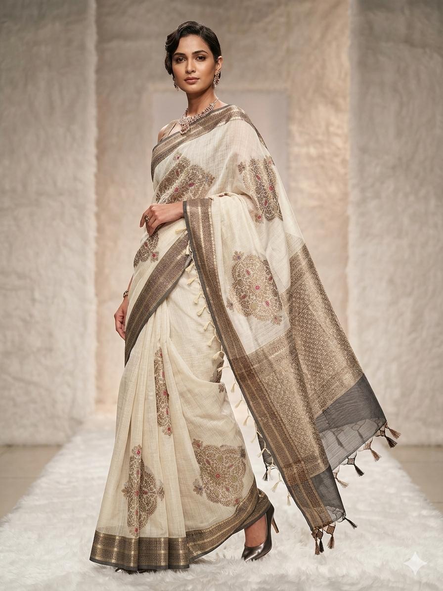 Zari kota silk-KSV5041-Cream