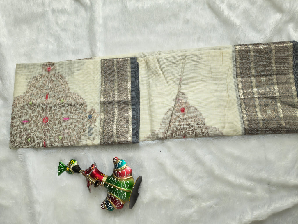 Zari kota silk-KSV5041-Cream